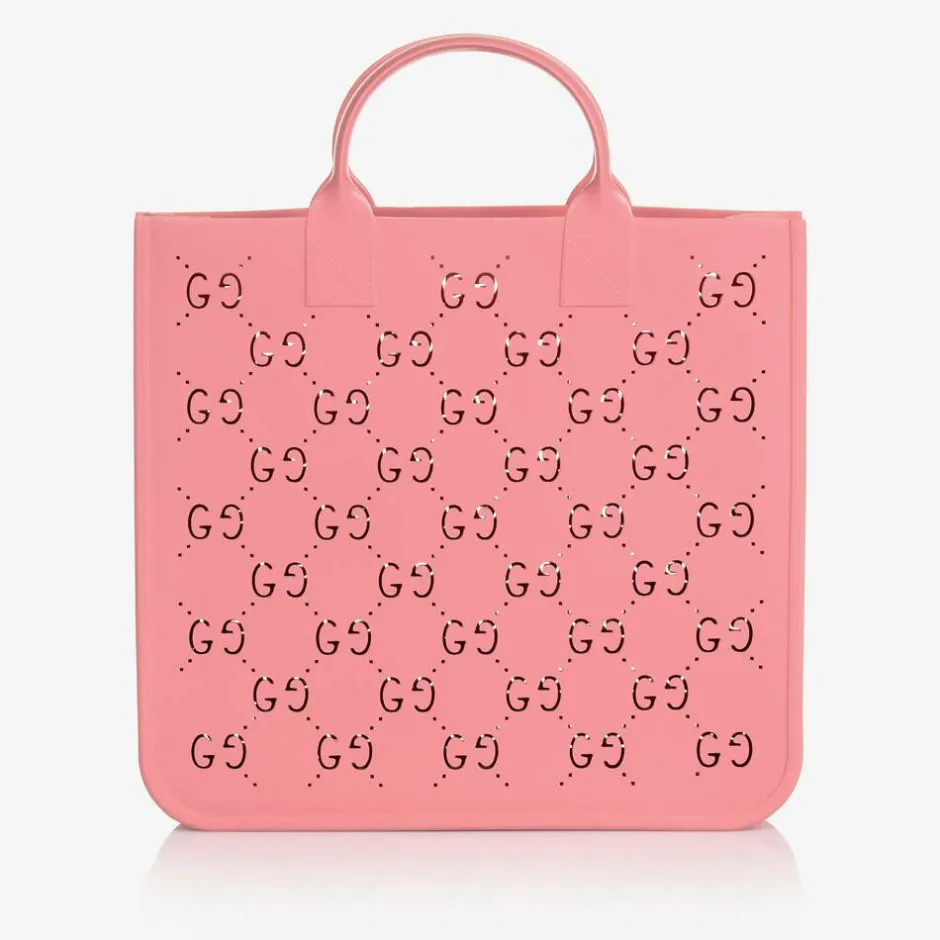 Gucci Pink GG Rubber Tote Bag (33cm) Hot