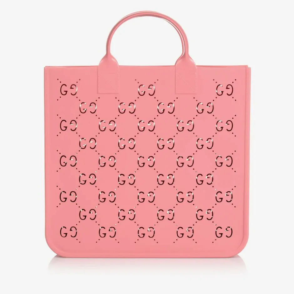 Gucci Pink GG Rubber Tote Bag (33cm) Hot