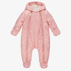 Carrément Beau Pink Hooded Baby Girls Snowsuit Clearance
