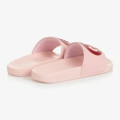Gucci Pink Interlocking G Sliders New