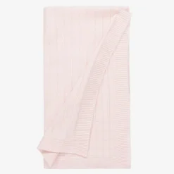 Emile et Rose Pink Knitted Cotton Blanket (96cm) Hot