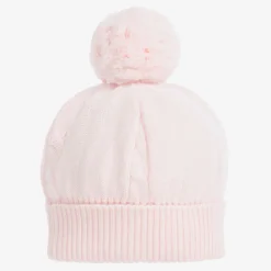 Emile et Rose Pink Knitted Pom-Pom Hat Discount