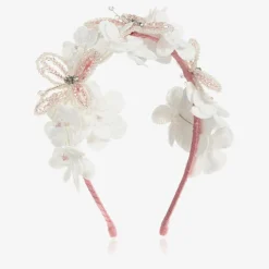 Sienna Likes To Party Pink Lace Butterfly Hairband New