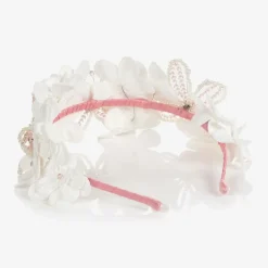 Sienna Likes To Party Pink Lace Butterfly Hairband New