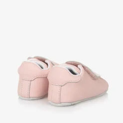 KENZO KIDS Pink Leather Elephant Pre-Walker Shoes Clearance