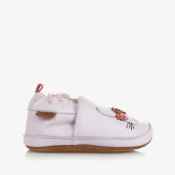 EN FANT Pink Leather Rabbit Slippers Clearance