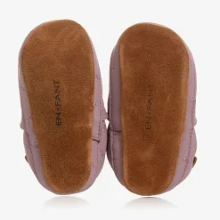 EN FANT Pink Leather Slippers Clearance