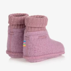 Joha Pink Merino Wool Baby Booties New