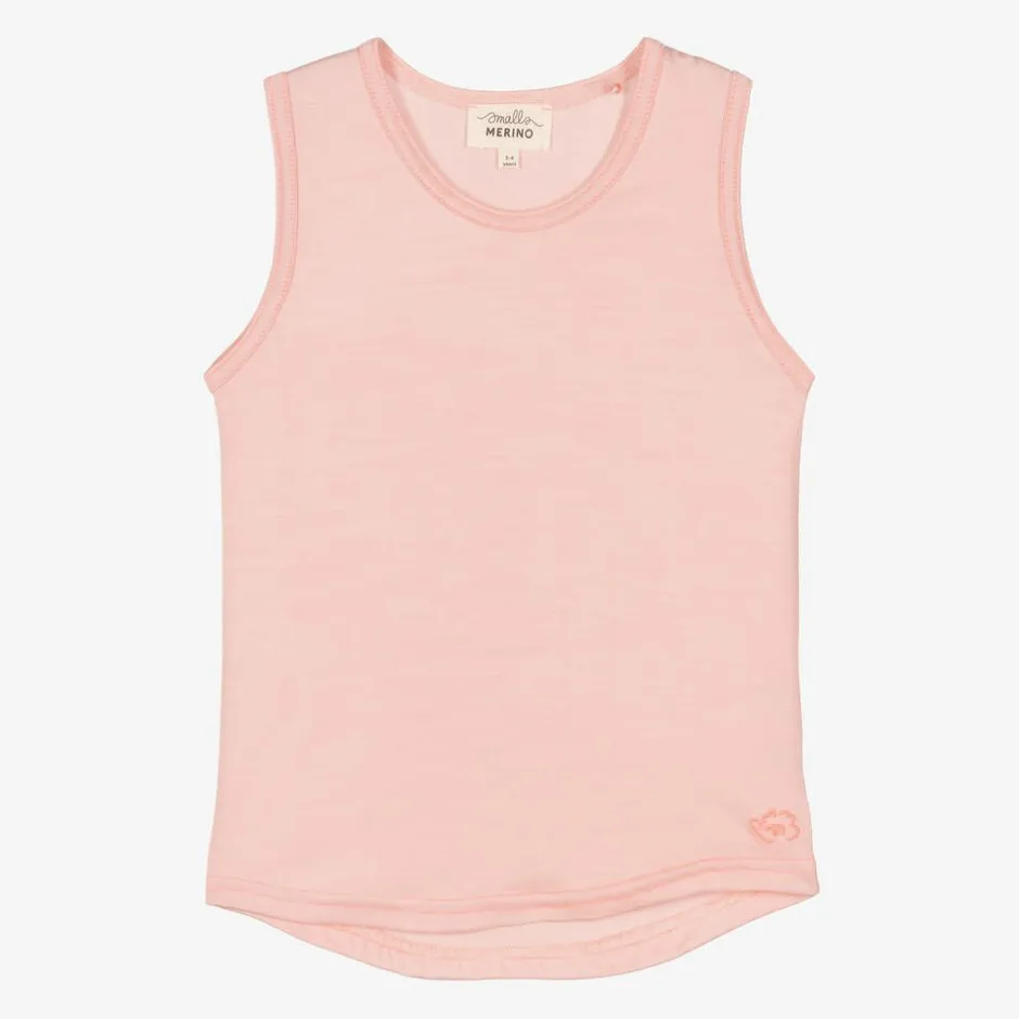 Smalls Merino Pink Merino Wool Vest Top Best