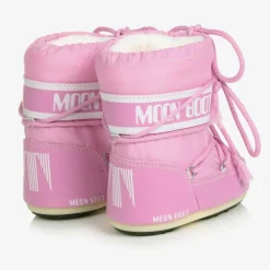 Moon Boot Pink Mini Nylon Snow Boots Outlet