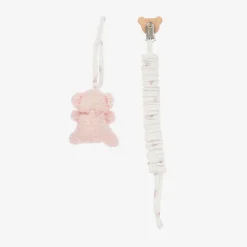 Jamiks Pink Organic Cotton Muslin Cloth & Dummy Clip Set Outlet