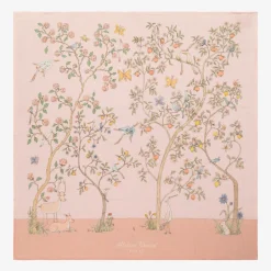 Atelier Choux Paris Pink Organic Cotton Swaddle & Bib Set New