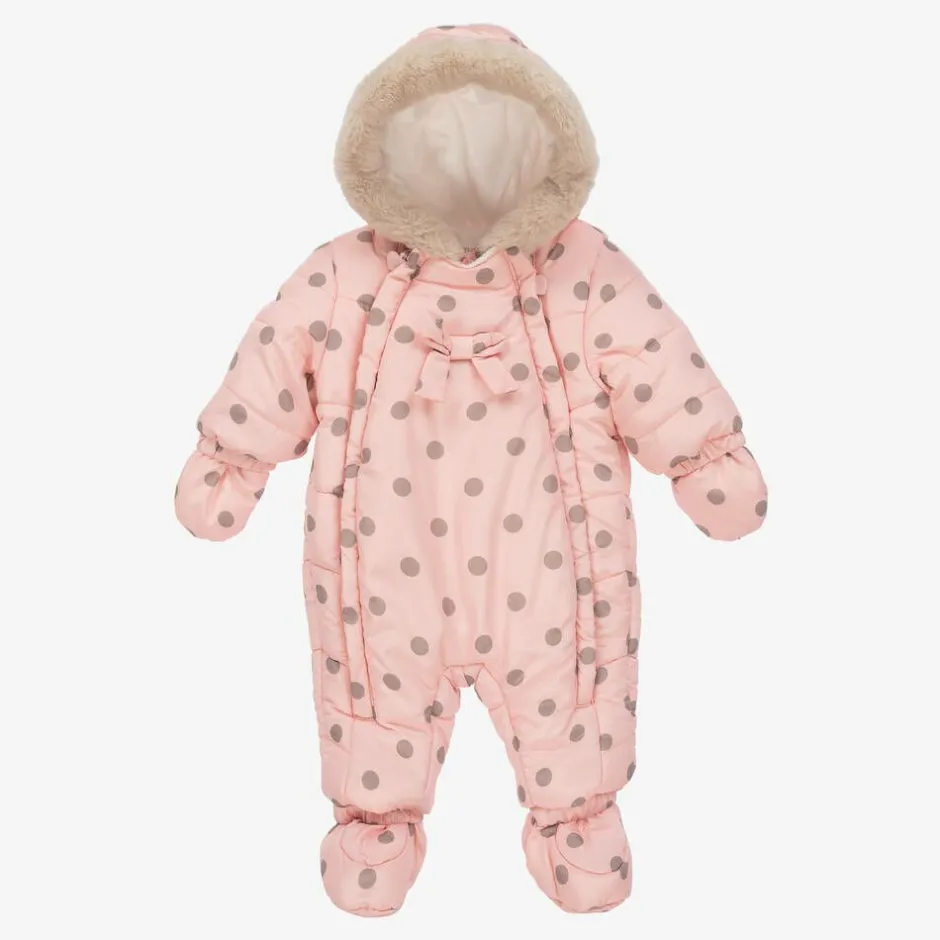 Mayoral Pink Padded Baby Snowsuit