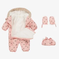 Mayoral Pink Padded Baby Snowsuit