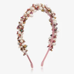 Sienna Likes To Party Pink Pearl & Crystal Hairband Online