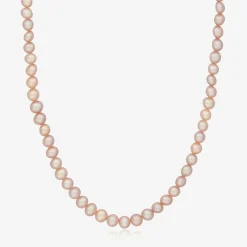 Raw Pearls Pink Pearl Necklace (36cm) Online