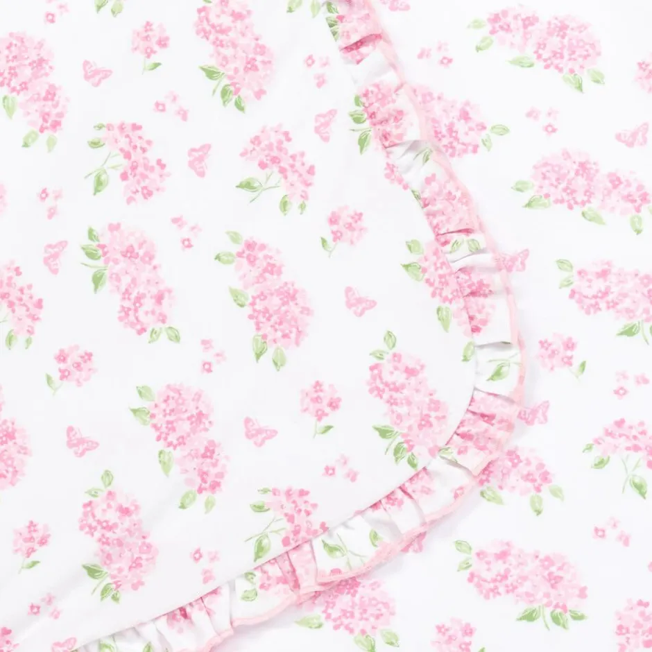 Kissy Kissy Pink Pima Cotton Heavenly Hydrangeas Blanket (73cm) Sale