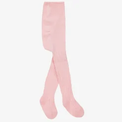 Falke Pink Ribbed Cotton Baby Tights New