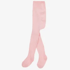 Falke Pink Ribbed Cotton Baby Tights New