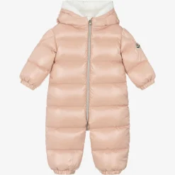 Moncler Enfant Pink Samian Puffer Snowsuit Online