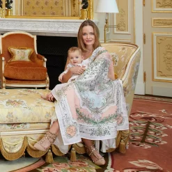 Atelier Choux Paris Pink Tapestry Swaddle (97cm)