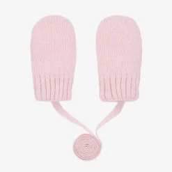 Jamiks Pink Wool & Cashmere Baby Mittens Sale