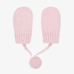 Jamiks Pink Wool & Cashmere Baby Mittens Sale