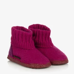 Giesswein Pink Wool Boot Slippers