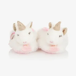 Doudou et Compagnie Plush Rattle Baby Slippers Sale