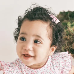 Peach Ribbons Purple Bow Hair Clip (5cm) Hot