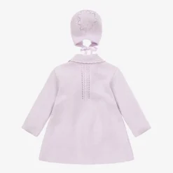 Artesanía Granlei Purple Knitted Coat & Hat Set Discount
