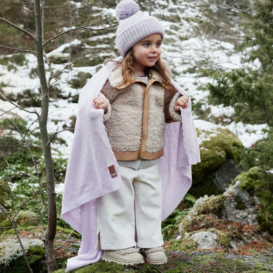 Elodie Purple Pointelle Baby Blanket (100cm) Clearance