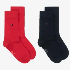 Tommy Hilfiger Red & Blue Cotton Socks (2 Pack) Sale