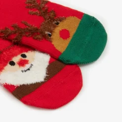 Blade amp; Rose Red & Green Cotton Festive Socks (3 Pack) Discount