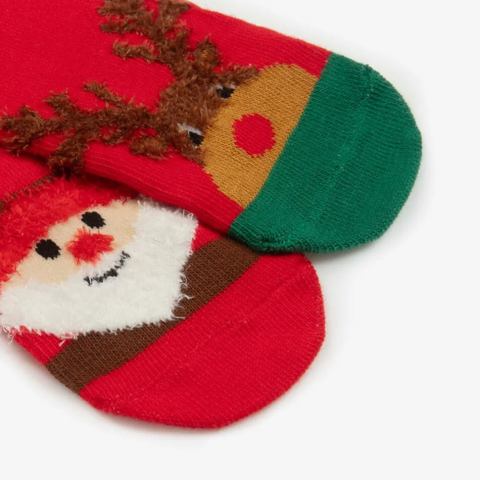 Blade amp; Rose Red & Green Cotton Festive Socks (3 Pack) Discount
