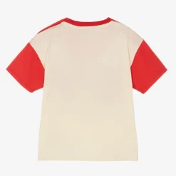 Gucci Red & Ivory Interlocking G Baby T-Shirt Discount