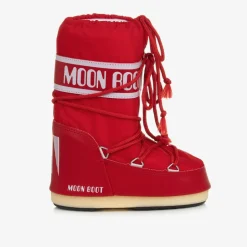 Moon Boot Red & White Icon Snow Boots Best