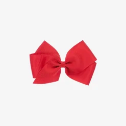 Peach Ribbons Red Bow Hair Clip (12cm) Discount