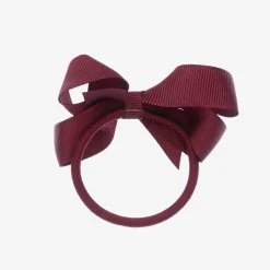 Peach Ribbons Red Bow Hair Elastic (7cm) Clearance