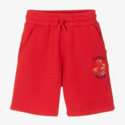 KENZO KIDS Red Cotton Snake Cotton Jersey Shorts Sale