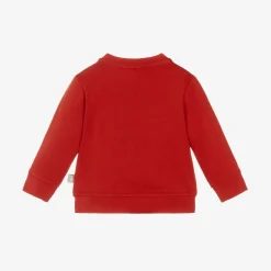 Stella McCartney Kids Red Cotton Snowman Sweatshirt Clearance