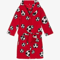 Playshoes Red Football Fleece Dressing Gown Discount