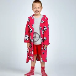 Playshoes Red Football Fleece Dressing Gown Discount