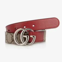 Gucci Red Leather GG Belt Hot