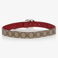 Gucci Red Leather GG Belt Hot