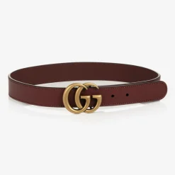 Gucci Red Leather GG Belt Sale