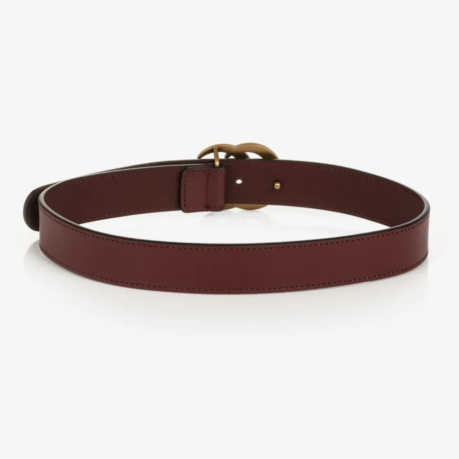 Gucci Red Leather GG Belt Sale