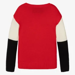 Perfect Moment Red Merino Wool Star Sweater New