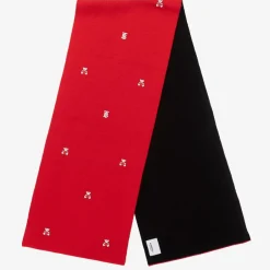 Burberry Red Mini Bear Merino Wool Scarf (132cm) Sale