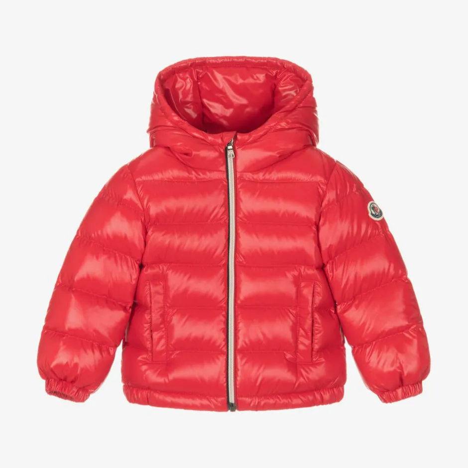 Moncler Enfant Red New Aubert Down Puffer Jacket Outlet